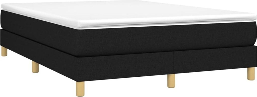 Eleganter Möbel Boxspringbett mit Matratze Schwarz 140x190cm Stoff - CJG145242 - Klassische BettenJugendbett Tagesbett