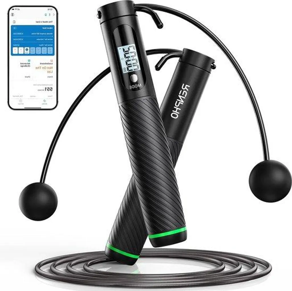 Corde à sauter sans fil anti-nœud pour fitness intérieur et pilates
