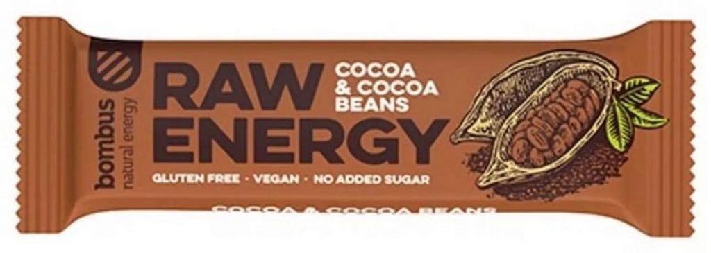 Bombus Raw Energy 50 g cacao-fèves de cacao / Barres Image du produit 