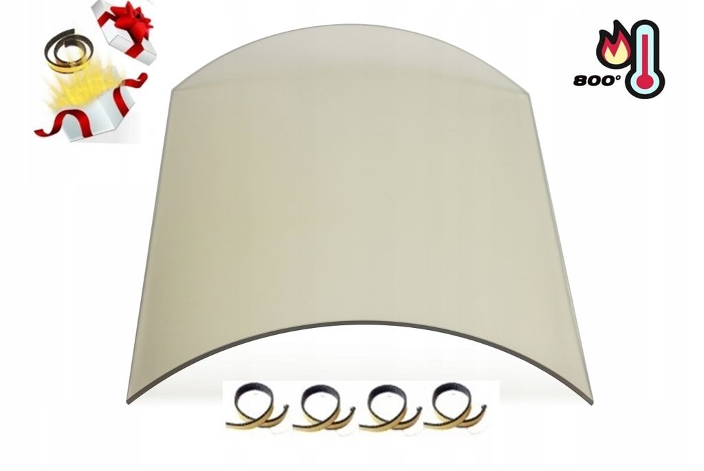 Vetro curvo per camino Hark Avenso 448x398x422mm, vetro per Immagine del prodotto 
