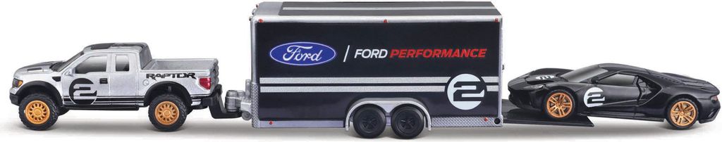 Maisto - Design Team Haulers, 2009 Ford F-150 SVT Raptor + 2017 Ford GT Heritage, 1:64