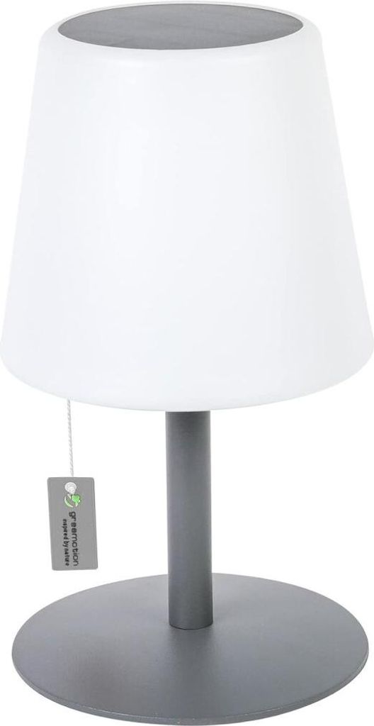 Solar-LED-Tischleuchte Outdoor, grau Produktbild 