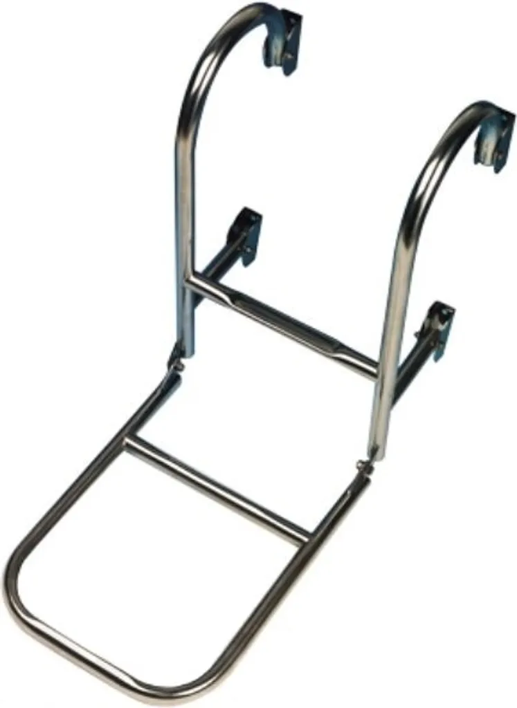 Échelle de bord fixe en inox 3 marches pour pont de bateau et voilier