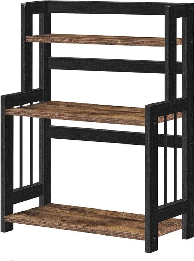 Étagère de rangement en bambou 3 étages pour cuisine et salle à manger
