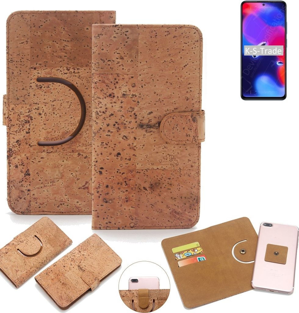 K-S-Trade Handy-Hülle Schutz-Hülle kompatibel mit Xiaomi Redmi Note 11 Pro+ India Handyhülle Schutzhülle Korkhülle Kork-Hülle 1x