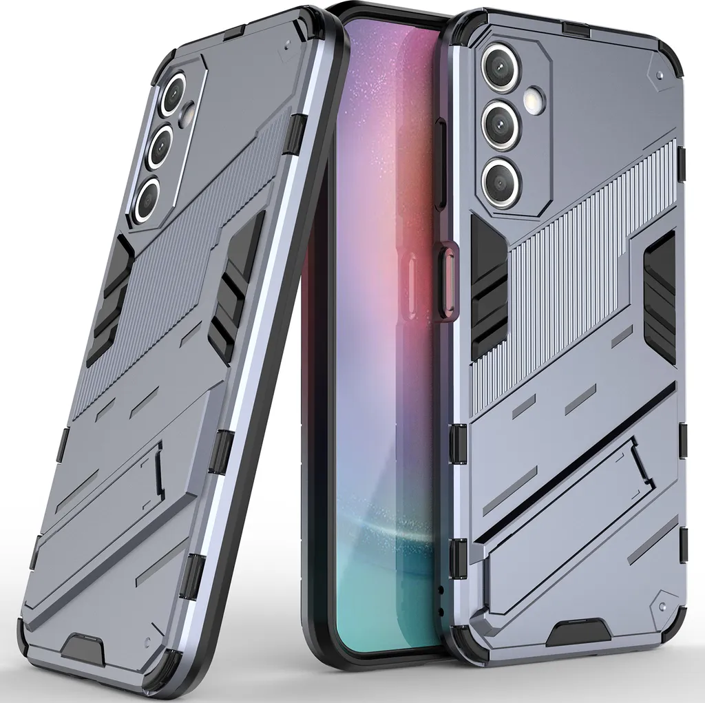 Cover Samsung A25 Rugged con Stand - Protezione Militare Grigio
