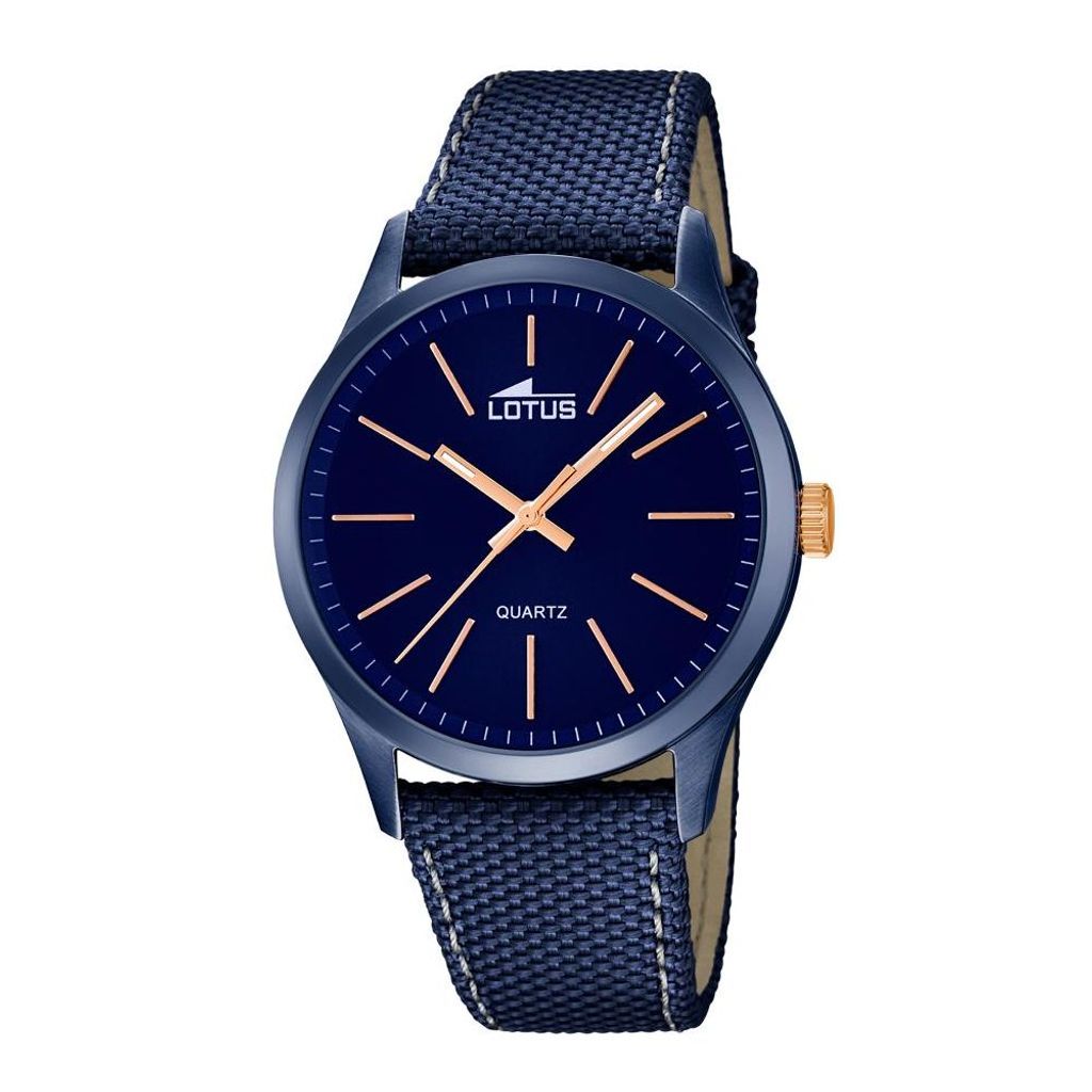 Herrenuhr Lotus Armbanduhr 18166/2 blau Leder-Textilband