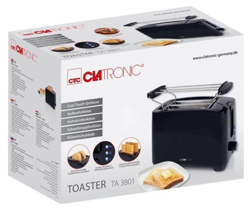 Clatronic kompakter Toaster 2 Scheiben | Toaster mit Produktbild 