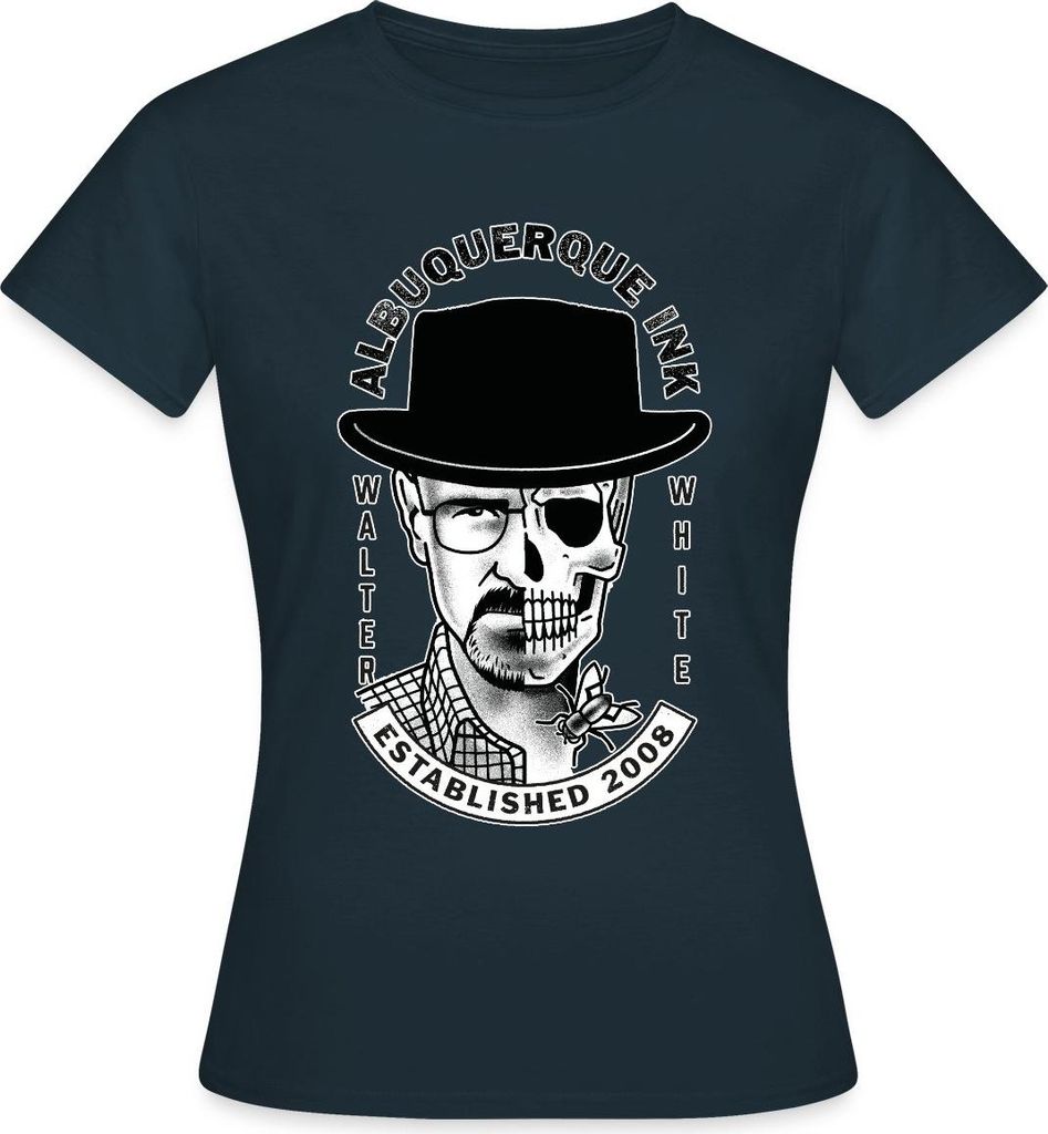 Spreadshirt Breaking Bad Albuquerque Ink Walter White Frauen T-Shirt, XL, Navy