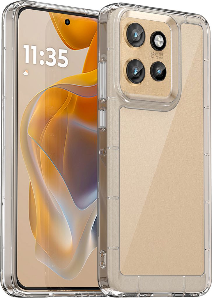 Schutzhülle für Motorola Edge 50 Neo Klar Rückseite Stoßfeste TPU Silikon Bumper Hülle Transparent