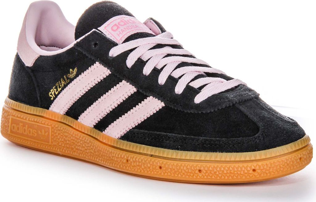 Adidas Handball Spezia mit Gummisohle und Solar Syn Overlay Damen Wildleder Sneaker in Schwarz Pink – 8 UK - 42 EU - 9.5 US / Black Pink