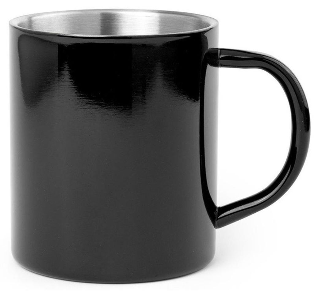 Luxusbecher/Kaffeebecher - schwarz metallic - 280 ml - Produktbild 