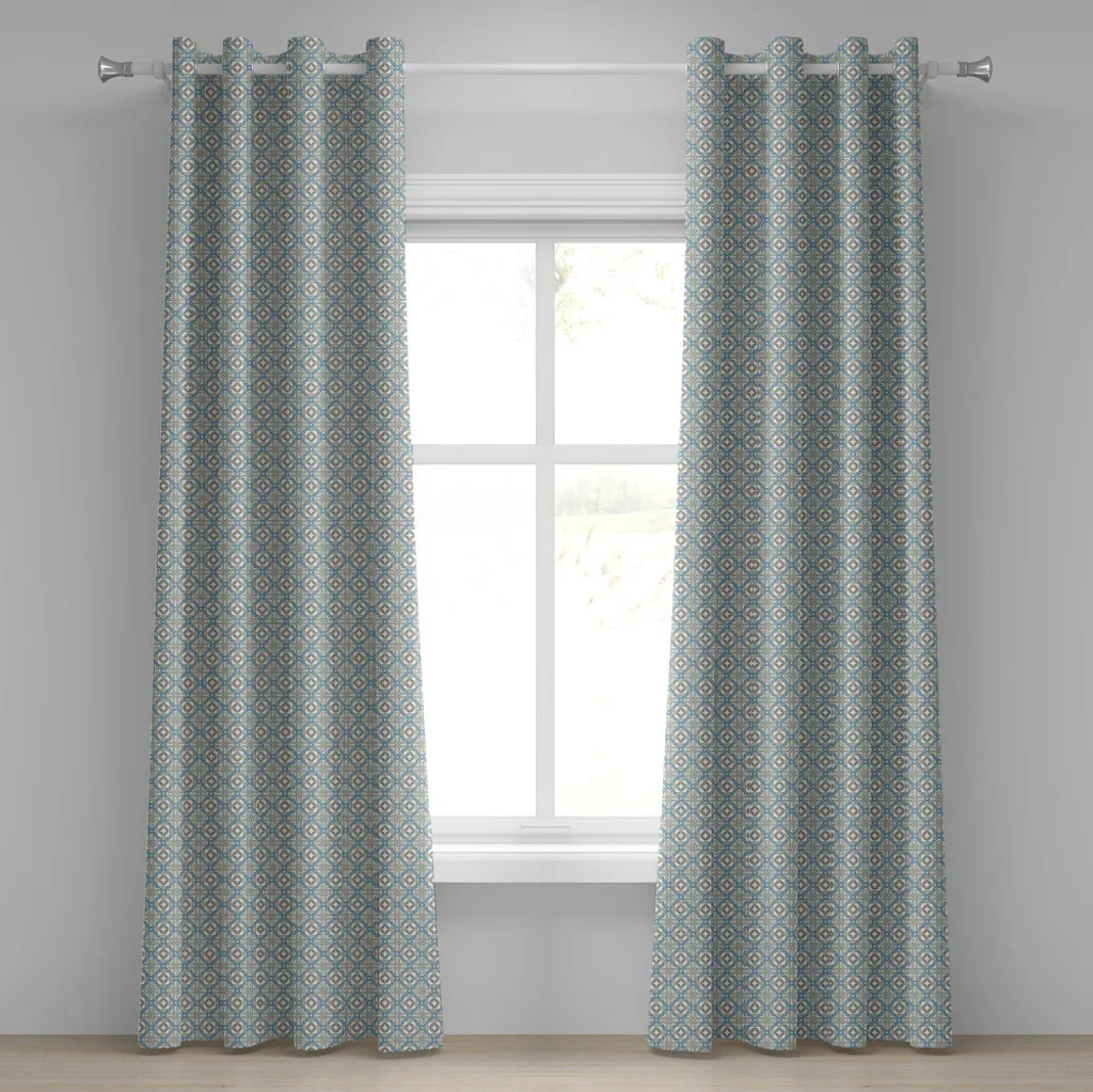 Set 2 Tende ABAKUHAUS 280x225cm con Occhielli - Design Marocchino