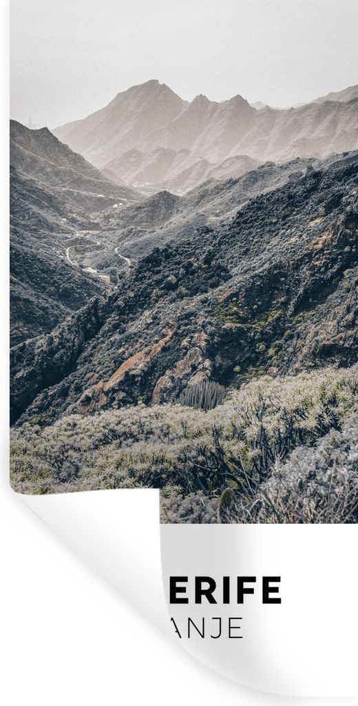 MuchoWow Wandtattoo Wandsticker Wandaufkleber Teneriffa - Spanien - Berge 20x40 cm Selbstklebend und Repositionierbar - Selbstklebend - Fototapeten