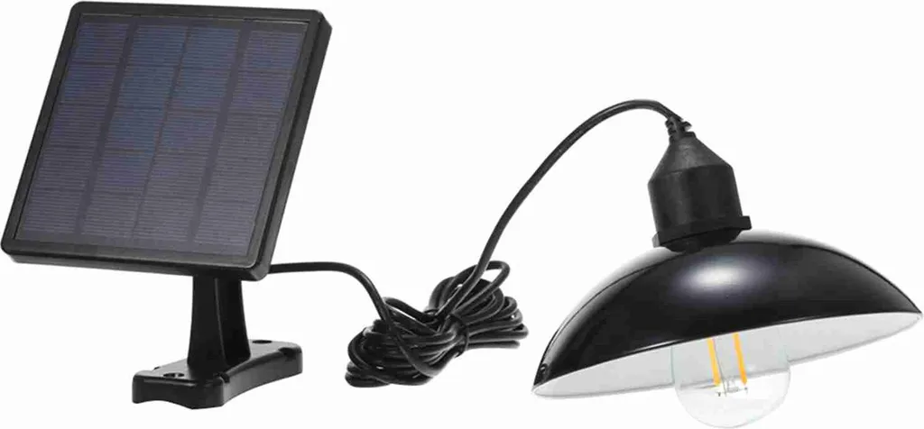 Suspension solaire E27 étanche IP65 avec allumage automatique de nuit