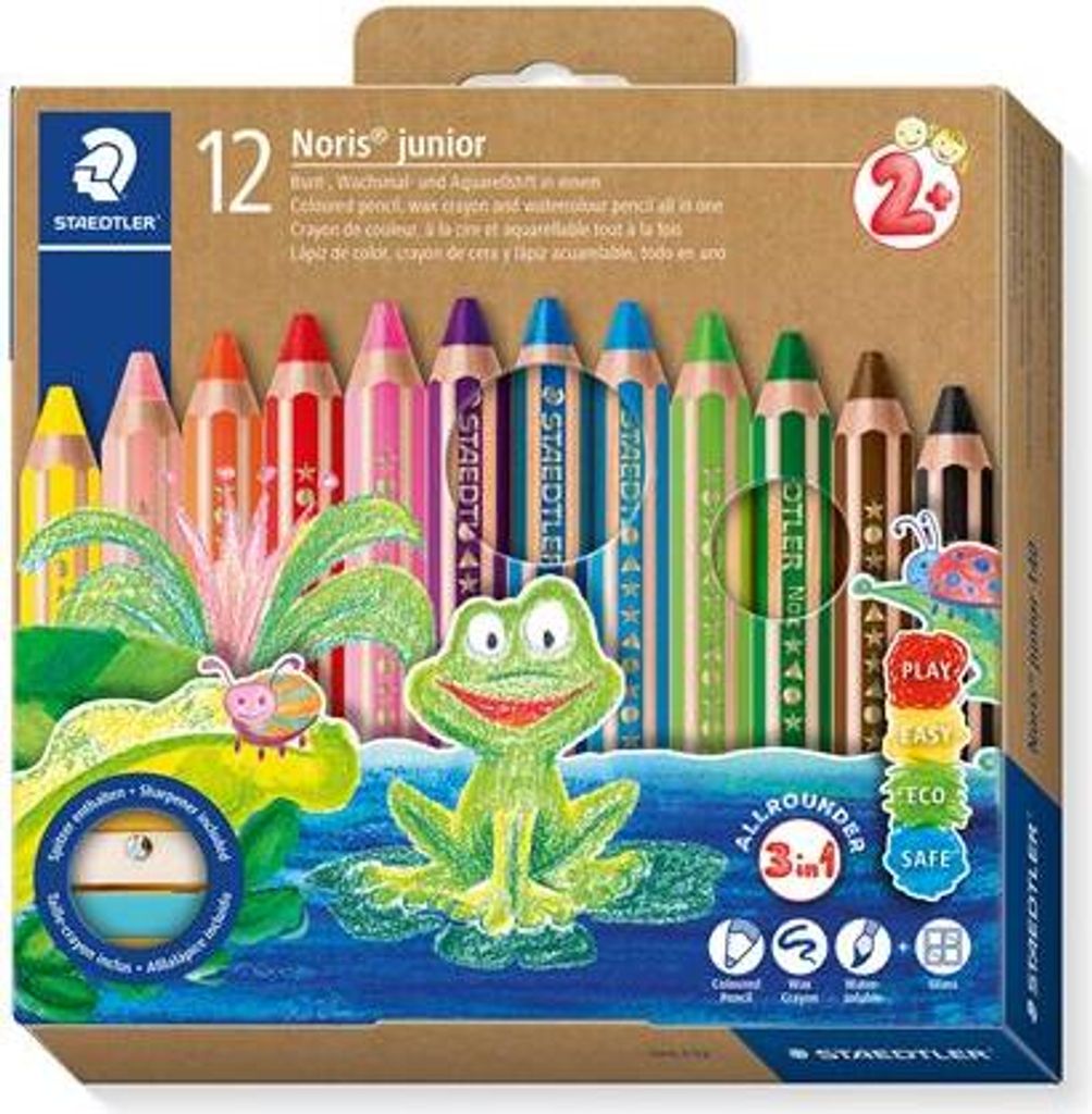 Kredki ołówkowe STAEDTLER Buddy 3w1, różne kolory, 12 szt. Zdjęcie produktu 