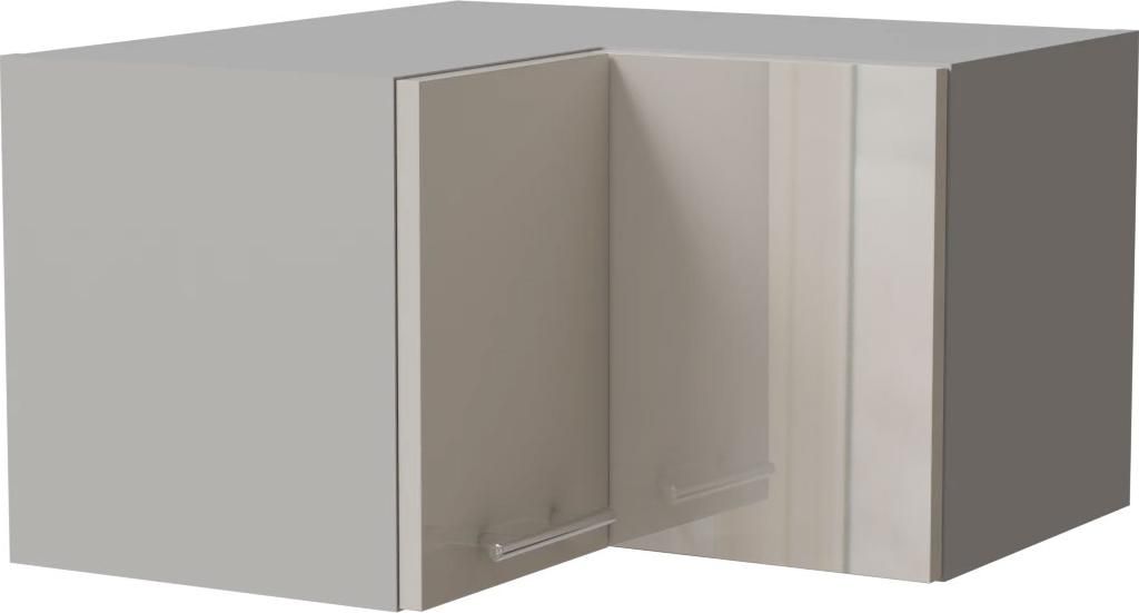 Kücheneckhängeschrank BRERRA 60x60cm 2-türig lackiert Farbe wählbar BR-W12/60/36 RAL 9001 creme Hochglanz grau