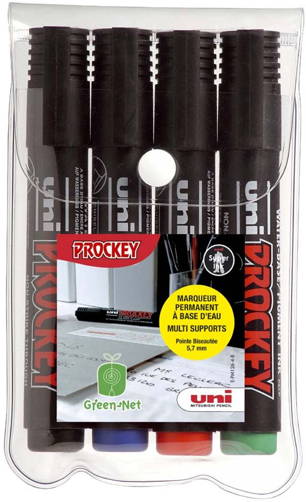 uni-ball Permanent Marker PROCKEY (PM 126/4) 4er Etui Produktbild 
