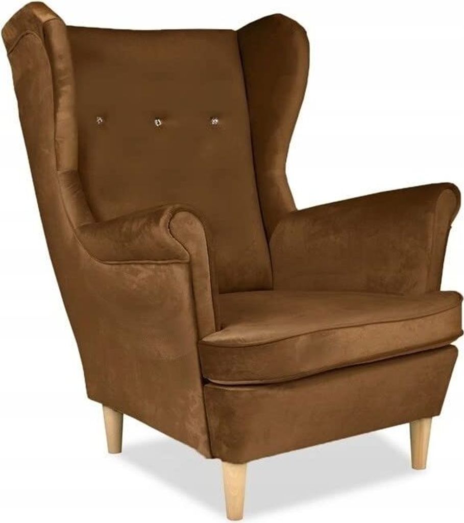 Family Meble Ohrensessel Ari II Relaxsessel aus Webstoff Skandinavisch Loungesessel Fernsehsessel Für Wohnzimmer Esszimmer Schlafzimmer (ROYAL 05)