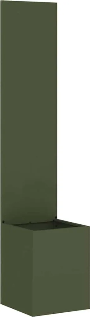 vidaXL Schermo privacy da giardino in tela verde oliva 32 x 140 cm
