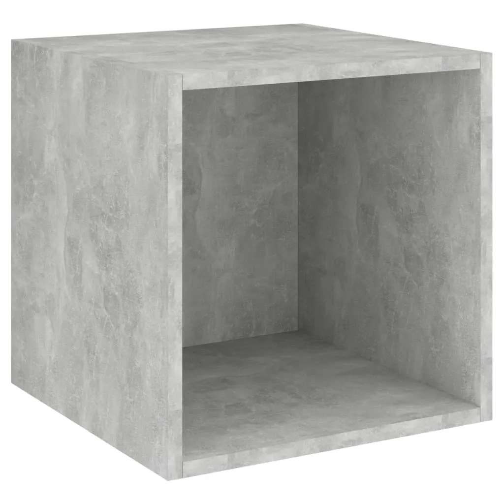 Mobiletto Sospeso Grigio Cemento 37cm - Armadio a Muro Design Cubico