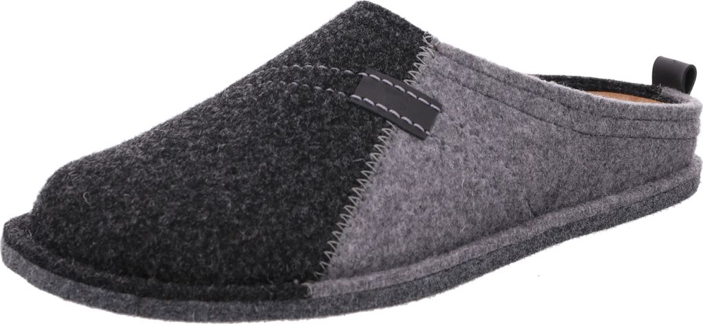 Rohde Herren Pantoffel Wollfilz Hausschuh Lucca-H 6942, Größe:42 EU, Farbe:Grau