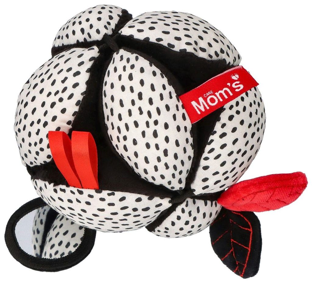 Mom's Care Montessori Babyball mit Spiegel schwarz-weiß sensorisches Spielzeug