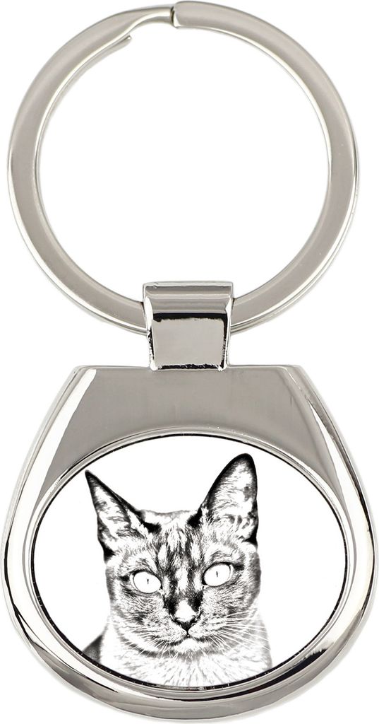 Tonkinese Katze - Schlüsselanhänger mit Katze, Anhänger mit Aufdruck, personalisierter Anhänger der Marke Art-Dog