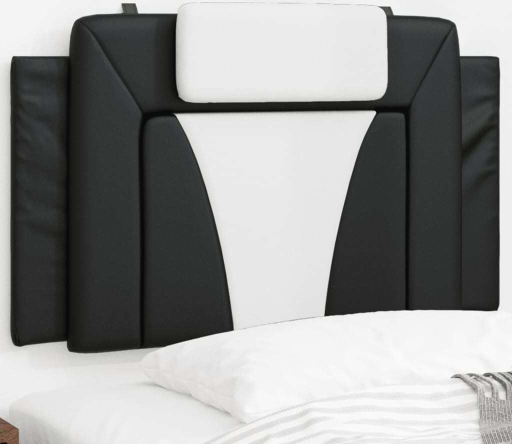 "Spring Sale"Kopfteil-Kissen - modernes Design - fürs Schlafzimmer - "Viana" Schwarz und Weiß 80cm Kunstleder NEU315976 - Kopfteile