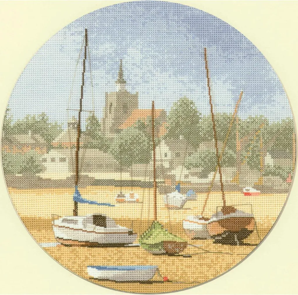 Broderie point de croix compté Heritage Aida paysage marin JCHD274-A 25cm