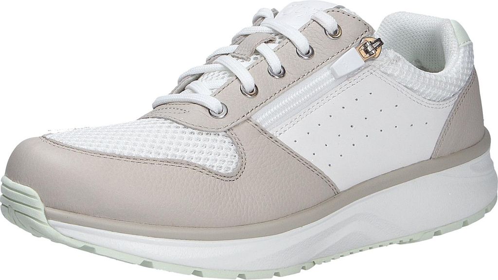 Joya Sneaker Dynamo Zip Women JY129A, White-Green, Premium-Glattleder u. Mesh, Active-Sohle, Fußbett zum Wechseln 41