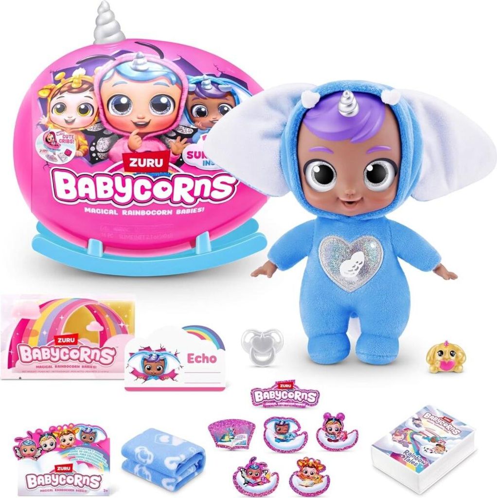 ZURU Rainbocorns S1: Baby (roze-blauw) Productafbeelding 