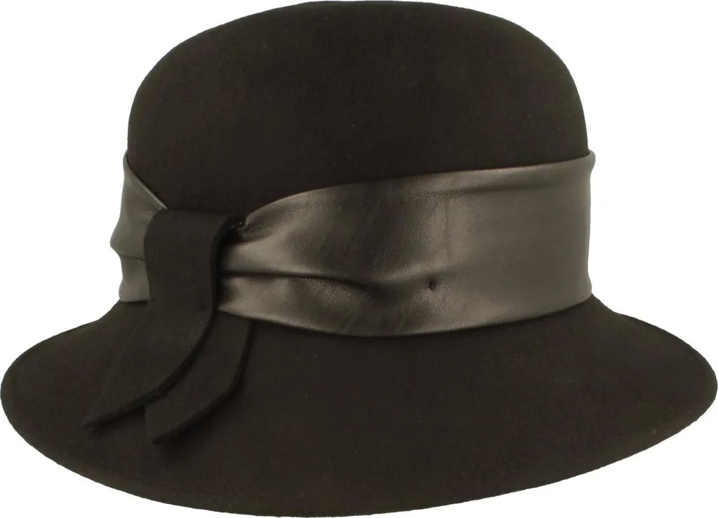 Campanella Chic in Lana Hut-Breiter con Cinturino in Pelle Finta