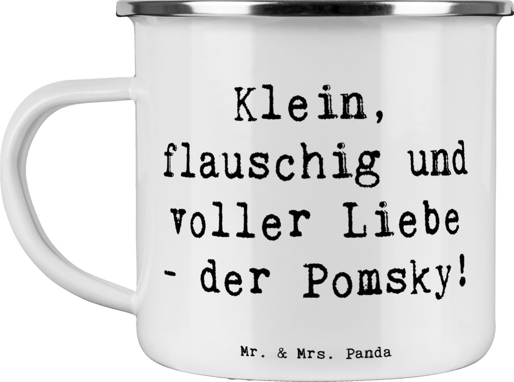 Mr. & Mrs. Panda Haferl Spruch Flauschiger Pomsky - Weiß - Geschenk, Siberian Husky, Hunderasse, Teetasse, mittelgroße Hunde, flauschig, Hundelie...