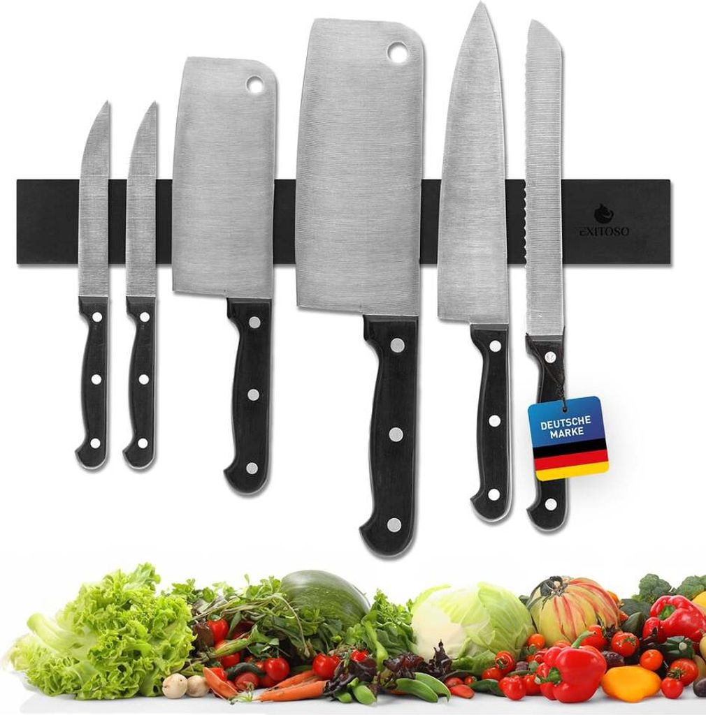EXITOSO Messer-Magnetleiste, 40 cm - magnetisch und selbstklebend - ohne Bohren