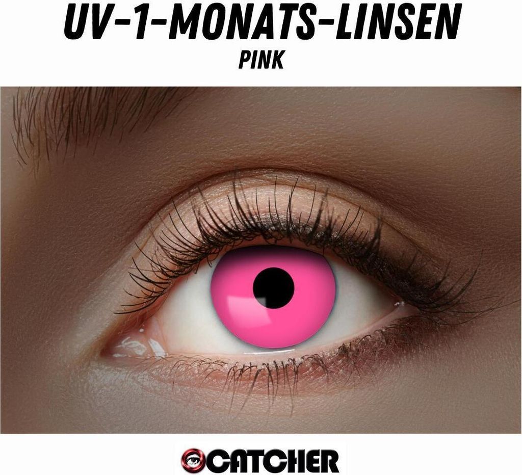 1 Monats Kontaktlinsen in verschiedenen Farben Pink Produktbild 