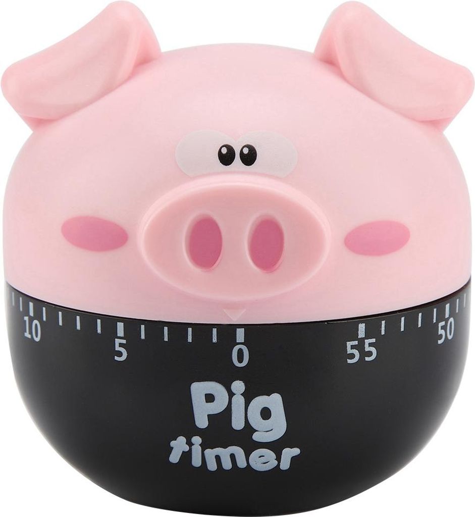 Niedlicher Cartoon-Schweinchen-Küchentimer, mechanischer Timer, Zähler für die Kochzeitmessung