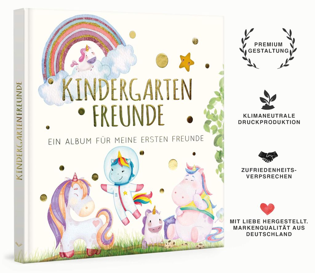 PAPERISH® Freundebuch Kindergarten - EINHORN, für erste Produktbild 