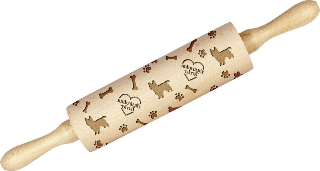 Australian Terrier - Nudelholz mit Hund, Verzieren von Keksen mit einem Nudelholz in Mustern, Geschenk für den Keramiker der Marke Art-Dog
