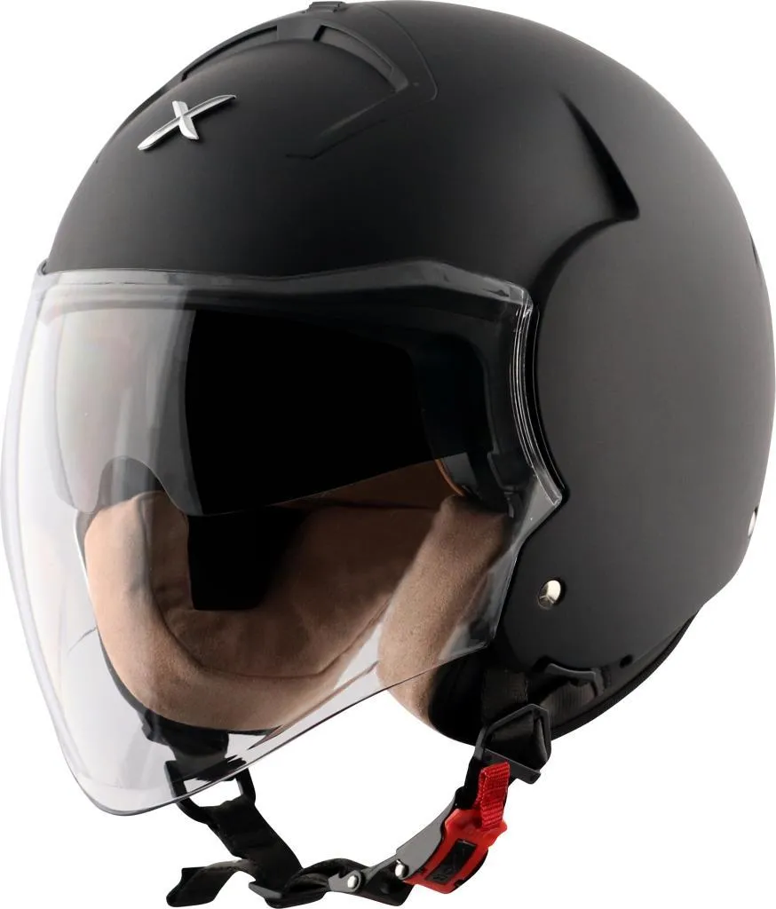 Casque Jet Léger Axor Striker Noir Mat XS contre la Chaleur et l'Encombrement