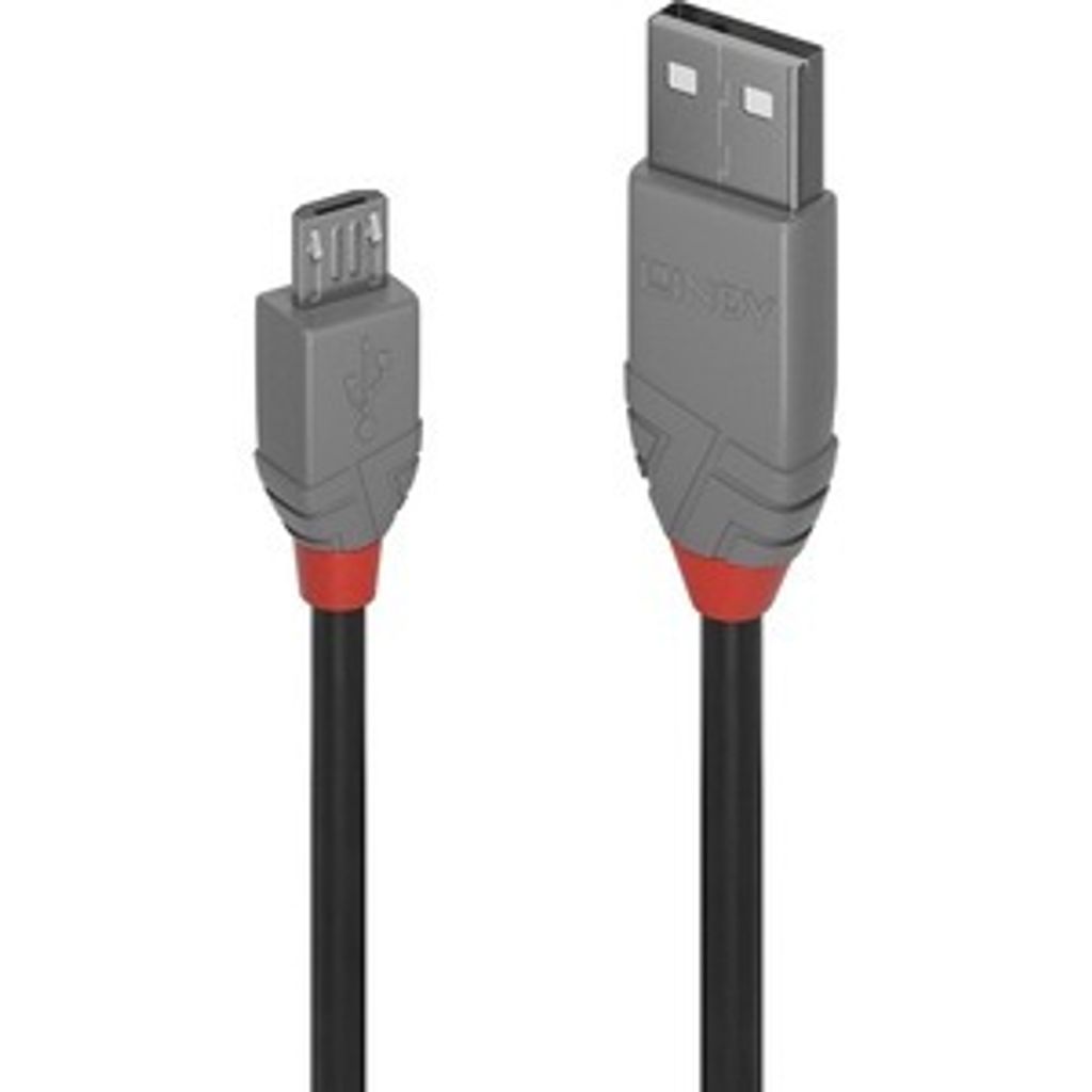 LINDY USB 2.0 Kabel Typ A/Micro-B Anthra Line M/M 1m