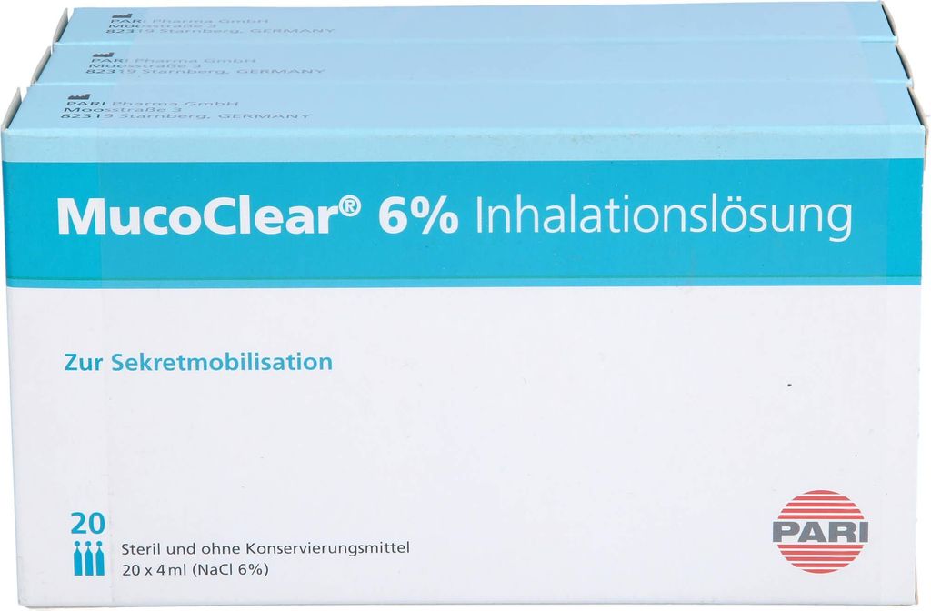 MucoClear 6 % NaCl Inhalationslösung, 60 St. Ampullen