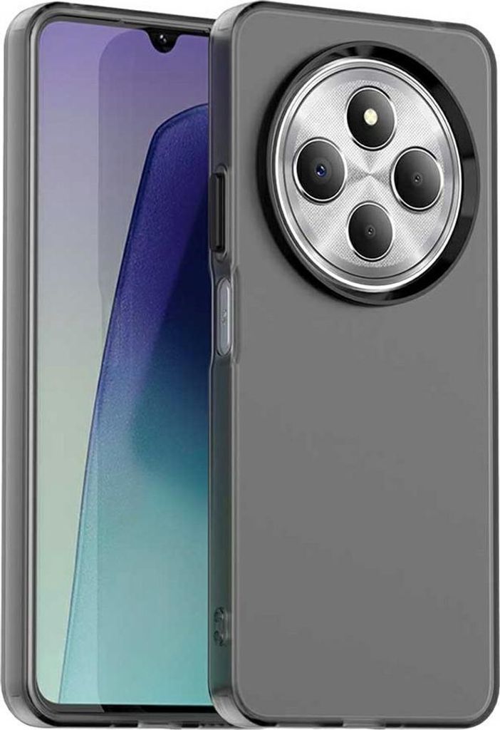 Hülle für Xiaomi Redmi 14C / Xiaomi Poco C75 - Phonesta HardFrost Semi-Transparent Back Cover - Mattschwarz