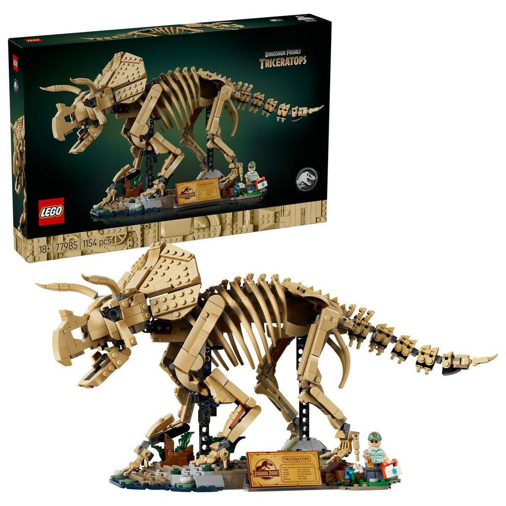 LEGO Jurassic World Szkielety dinozaurów: triceratops, Zdjęcie produktu 
