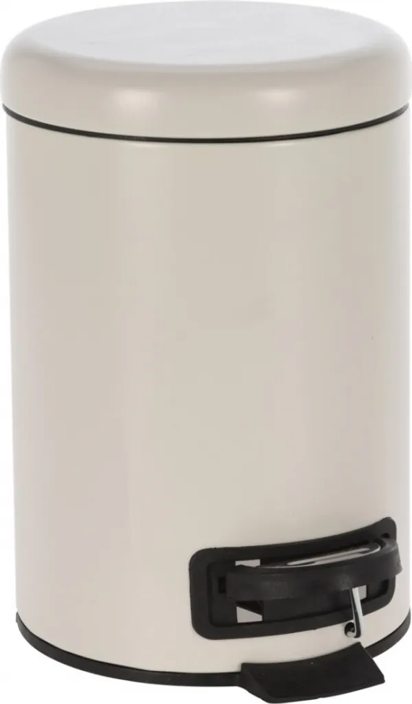 Pattumiera Bathroom Solutions, metallo, 24x17x25 cm, 3 l, crema
