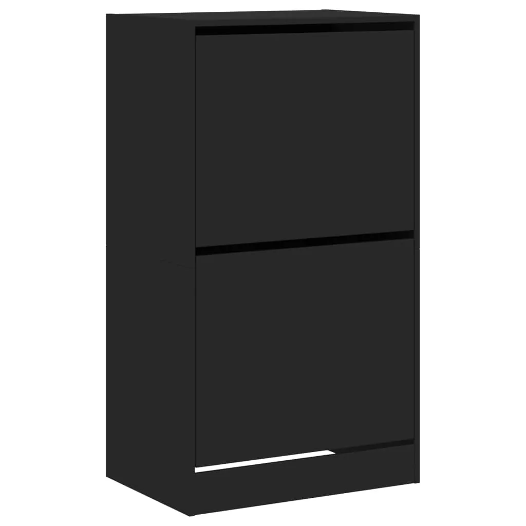 vidaXL Scarpiera Nera 2 Scomparti - Soluzione Salvaspazio Ingresso