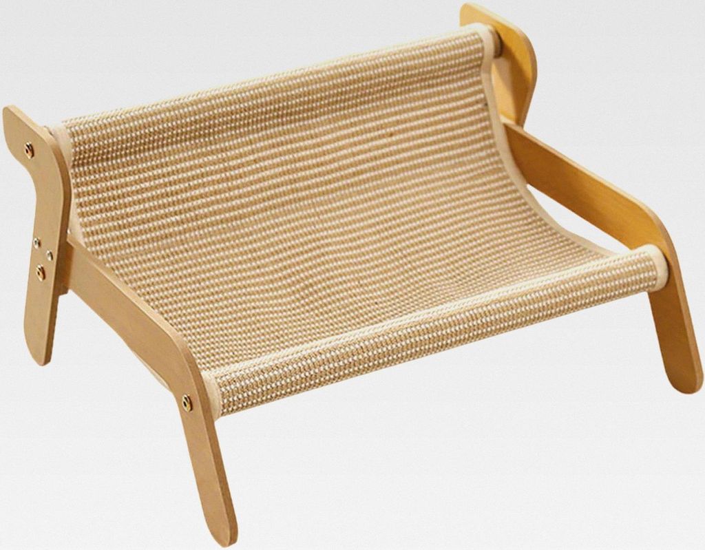 Katzenkratzbett - Kätzchen Kratzcouch,Sisal Holz Möbelschoner mit Ruheplatz gegen Langeweile und zum Krallenschärfen