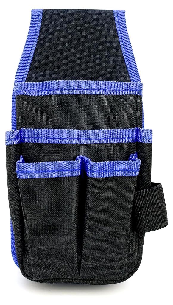 Kleine Werkzeugtasche aus Segeltuch mit verstellbarem Gürtel für Elektriker, Tischler und Mechaniker, 6 Taschen, praktischer Organizer, 13 x 26 cm