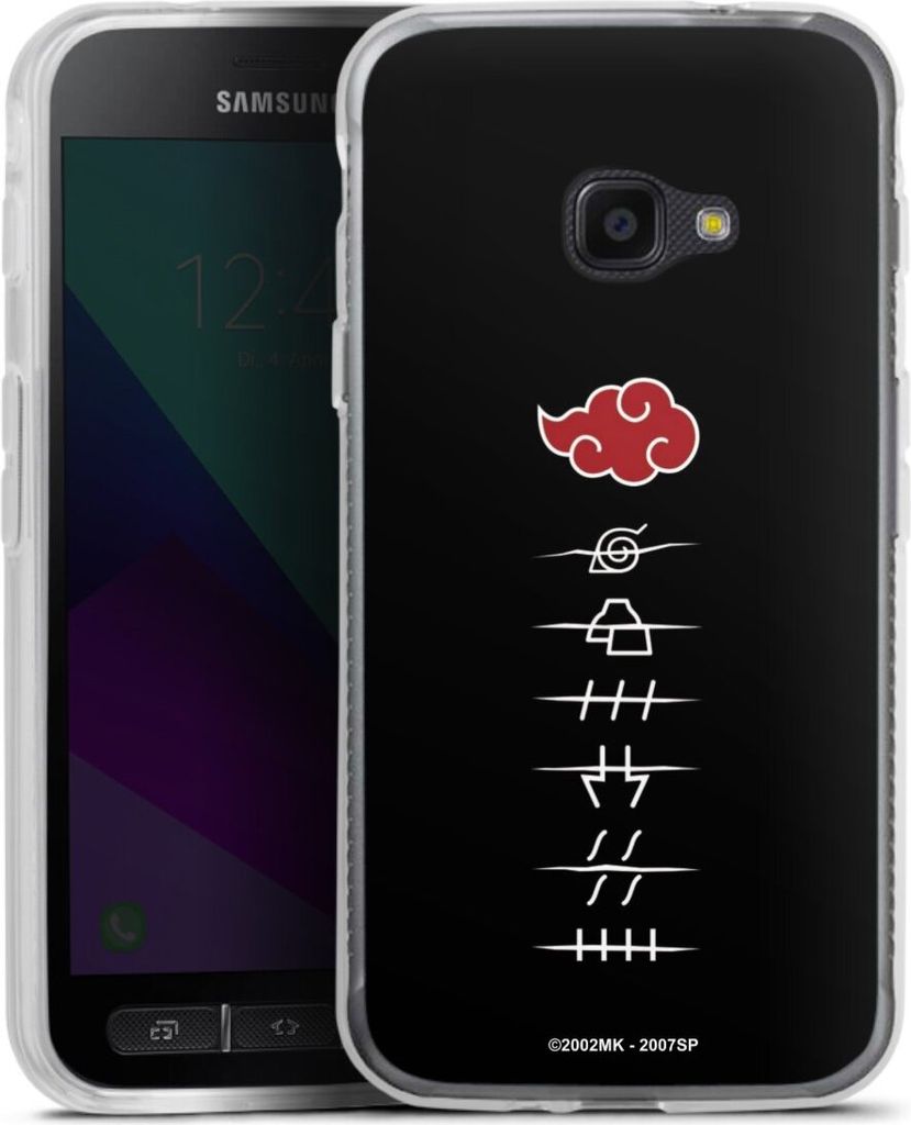 DeinDesign Handyhülle für Samsung Galaxy Xcover 4s Silikon Hülle Case Smartphone Schutzhülle Naruto Shippuden Offizielles Lizenzprodukt Akatsuki