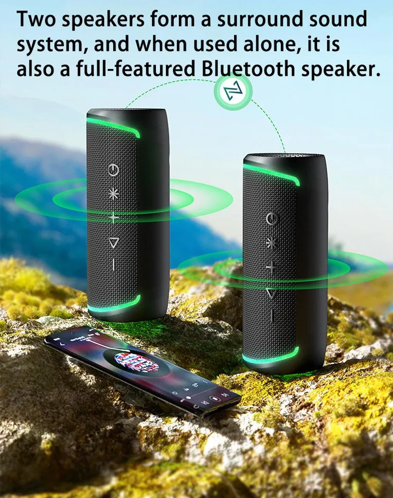 Haut-parleur Bluetooth EBS-609 : fini le son faible avec style RVB